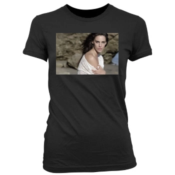 Jessica Lowndes Women's Junior Cut Crewneck T-Shirt