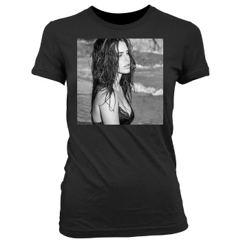 Jessica Lowndes Women's Junior Cut Crewneck T-Shirt