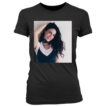 Jessica Lowndes Women's Junior Cut Crewneck T-Shirt