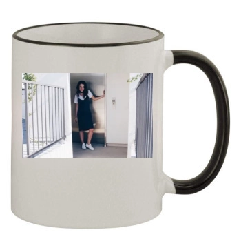 Jessica Lowndes 11oz Colored Rim & Handle Mug