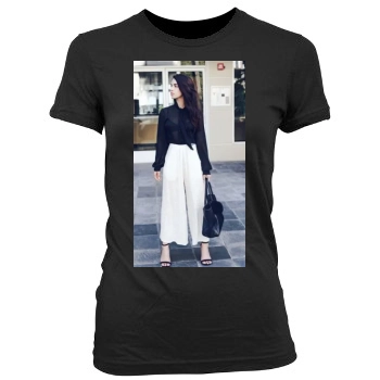 Jessica Lowndes Women's Junior Cut Crewneck T-Shirt