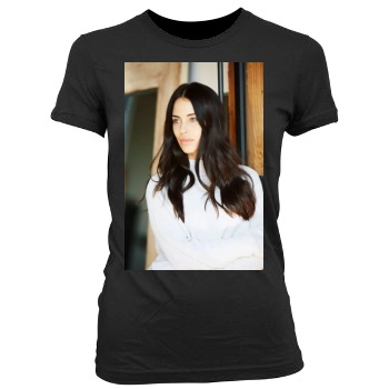 Jessica Lowndes Women's Junior Cut Crewneck T-Shirt