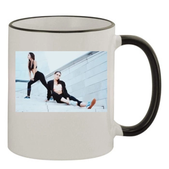 Jessica Lowndes 11oz Colored Rim & Handle Mug