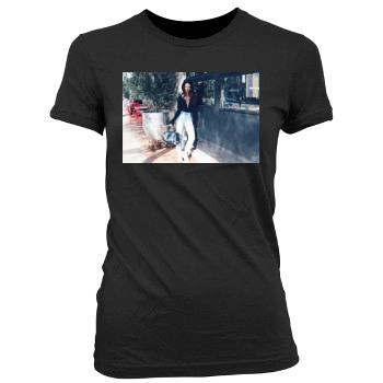 Jessica Lowndes Women's Junior Cut Crewneck T-Shirt