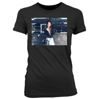 Jessica Lowndes Women's Junior Cut Crewneck T-Shirt