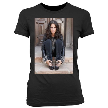 Jessica Lowndes Women's Junior Cut Crewneck T-Shirt