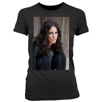 Jessica Lowndes Women's Junior Cut Crewneck T-Shirt