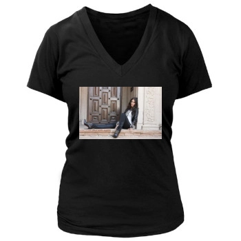 Jessica Lowndes Women's Deep V-Neck TShirt