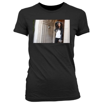 Jessica Lowndes Women's Junior Cut Crewneck T-Shirt