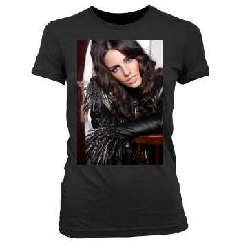 Jessica Lowndes Women's Junior Cut Crewneck T-Shirt