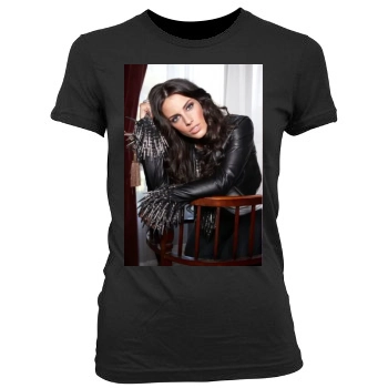 Jessica Lowndes Women's Junior Cut Crewneck T-Shirt