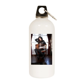 Jessica Lowndes White Water Bottle With Carabiner