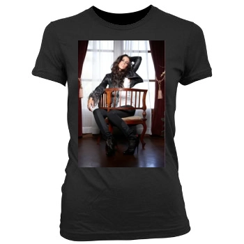 Jessica Lowndes Women's Junior Cut Crewneck T-Shirt