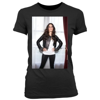 Jessica Lowndes Women's Junior Cut Crewneck T-Shirt