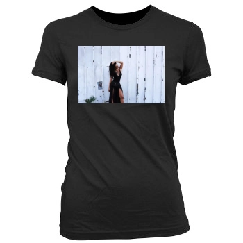 Jessica Lowndes Women's Junior Cut Crewneck T-Shirt