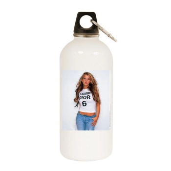 Jessica Simpson White Water Bottle With Carabiner