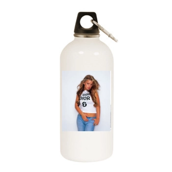 Jessica Simpson White Water Bottle With Carabiner