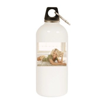 Jessica Simpson White Water Bottle With Carabiner