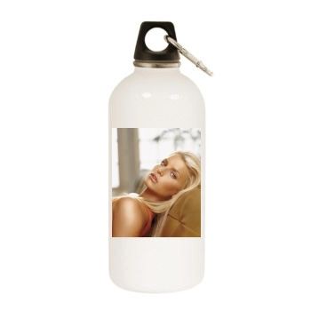 Jessica Simpson White Water Bottle With Carabiner