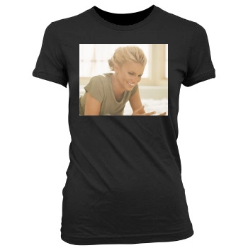 Jessica Simpson Women's Junior Cut Crewneck T-Shirt