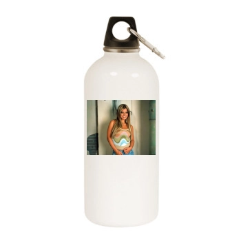 Jessica Simpson White Water Bottle With Carabiner