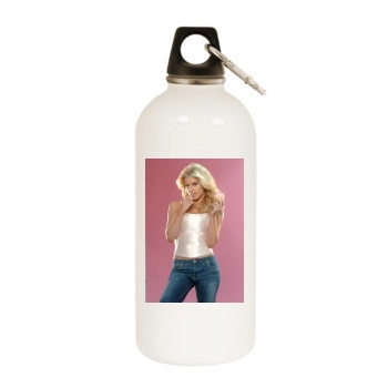 Jessica Simpson White Water Bottle With Carabiner