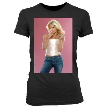 Jessica Simpson Women's Junior Cut Crewneck T-Shirt