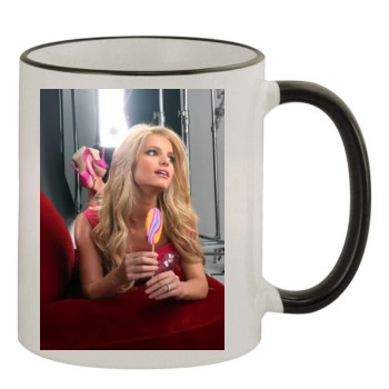 Jessica Simpson 11oz Colored Rim & Handle Mug