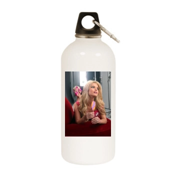 Jessica Simpson White Water Bottle With Carabiner