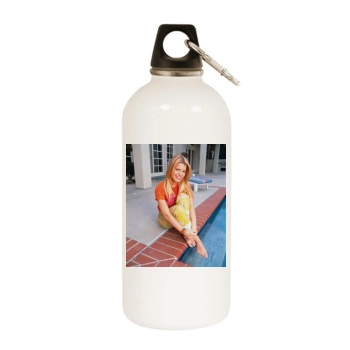 Jessica Simpson White Water Bottle With Carabiner