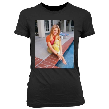 Jessica Simpson Women's Junior Cut Crewneck T-Shirt