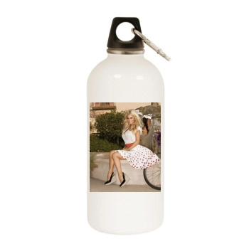 Jessica Simpson White Water Bottle With Carabiner