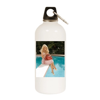 Jessica Simpson White Water Bottle With Carabiner