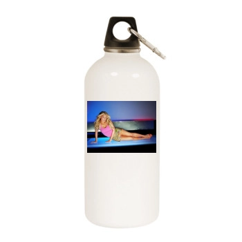 Jessica Simpson White Water Bottle With Carabiner