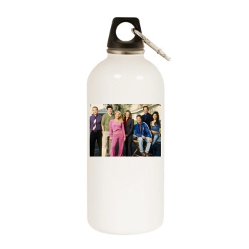 Jessica Simpson White Water Bottle With Carabiner