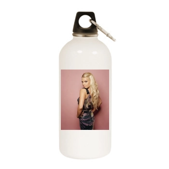 Jessica Simpson White Water Bottle With Carabiner