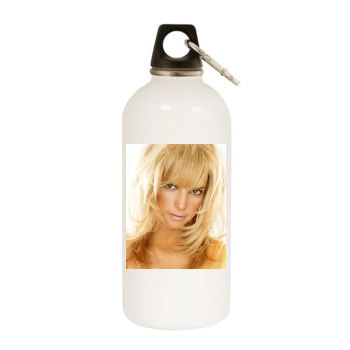 Jessica Simpson White Water Bottle With Carabiner