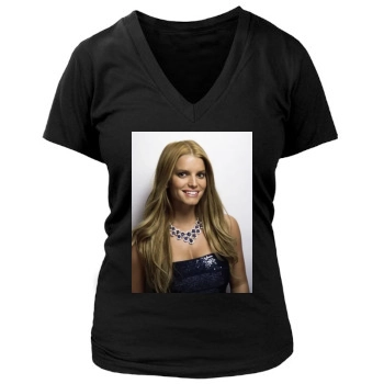 Jessica Simpson Women's Deep V-Neck TShirt