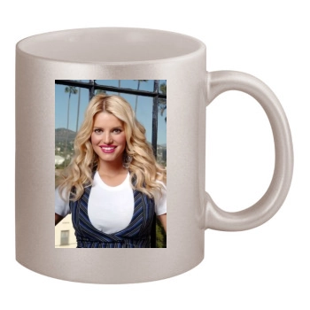 Jessica Simpson 11oz Metallic Silver Mug