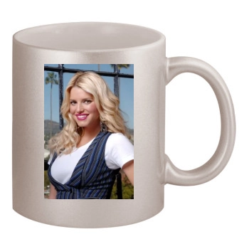 Jessica Simpson 11oz Metallic Silver Mug