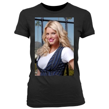 Jessica Simpson Women's Junior Cut Crewneck T-Shirt