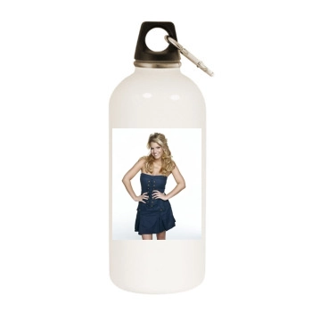 Jessica Simpson White Water Bottle With Carabiner