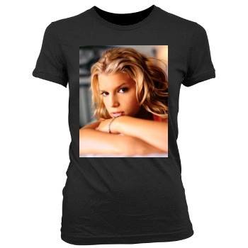 Jessica Simpson Women's Junior Cut Crewneck T-Shirt