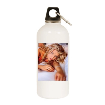 Jessica Simpson White Water Bottle With Carabiner