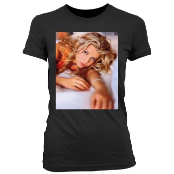 Jessica Simpson Women's Junior Cut Crewneck T-Shirt