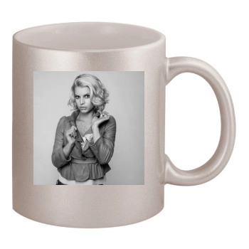 Jessica Simpson 11oz Metallic Silver Mug