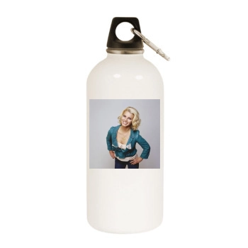 Jessica Simpson White Water Bottle With Carabiner