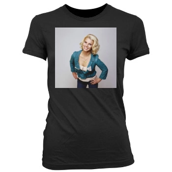 Jessica Simpson Women's Junior Cut Crewneck T-Shirt