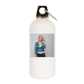 Jessica Simpson White Water Bottle With Carabiner