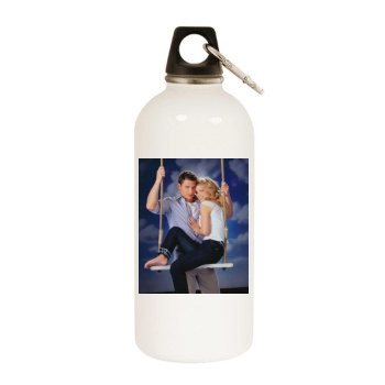 Jessica Simpson White Water Bottle With Carabiner